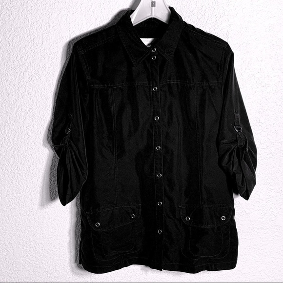 Chico’s Snap front 68% modal Shacket - Picture 1 of 8